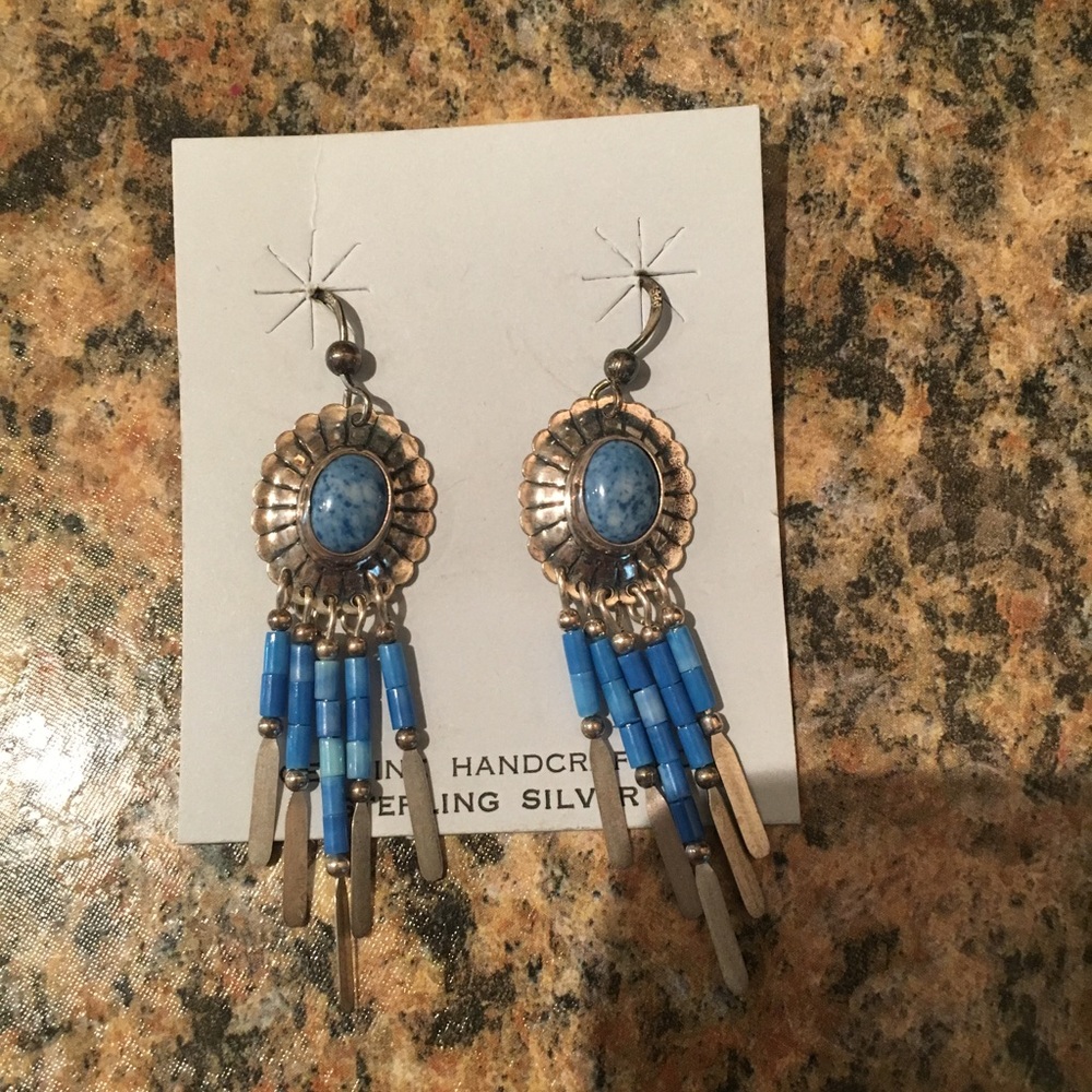 Turquoise sterling silver earrings